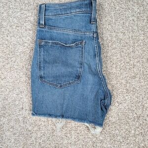 Madewell High Rise Denim Shorts Raw Hem Blue Jean Cut Off Women's Size‎ 24